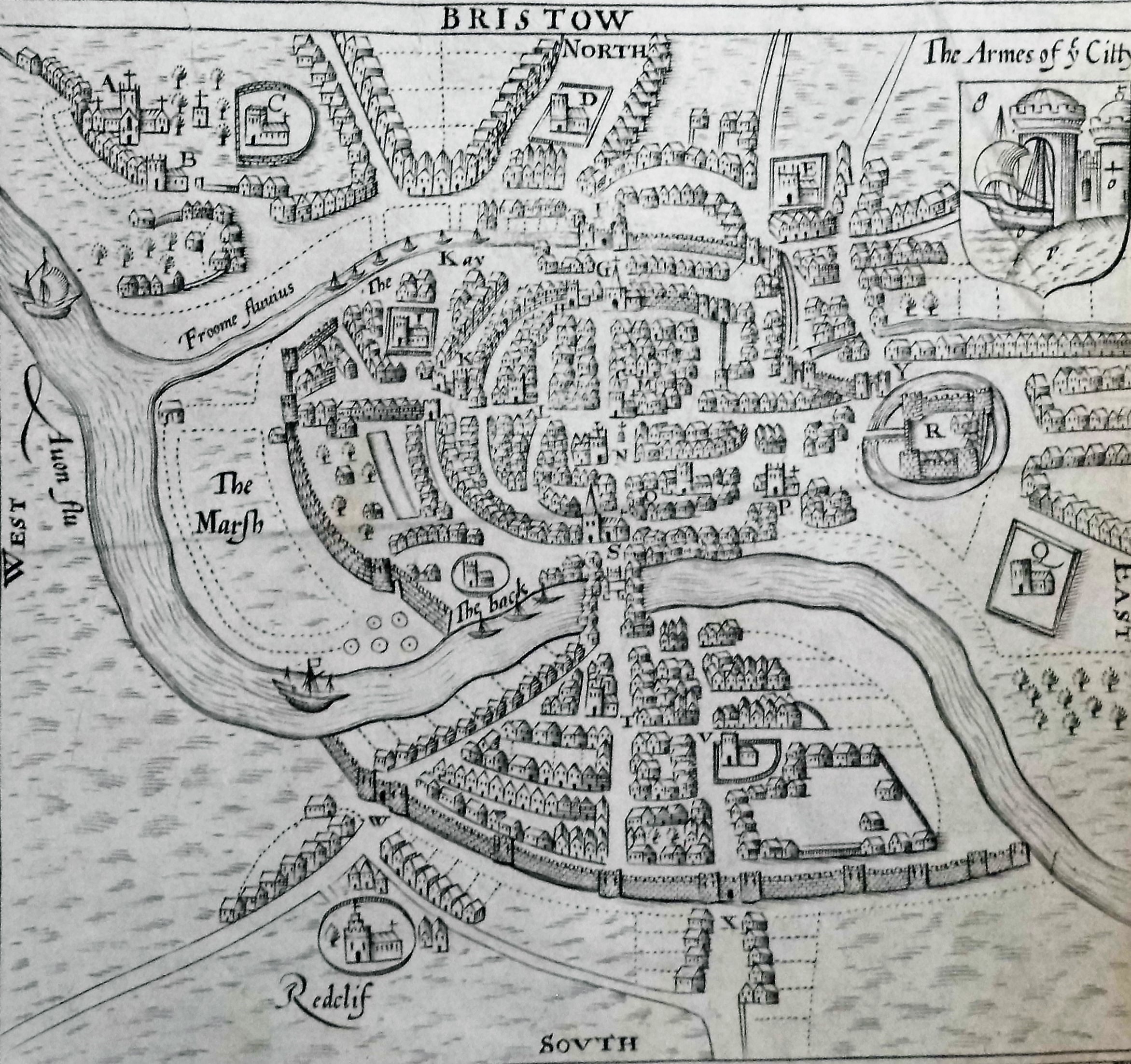 John Speed's map of Bristol John Speed's map of Bristol