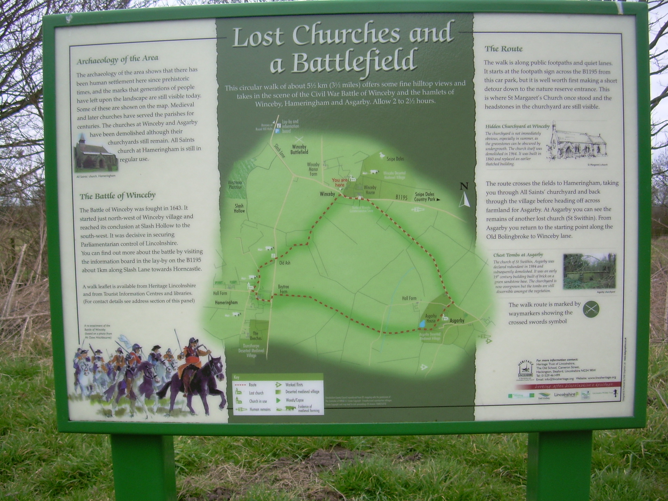 Information board at Winceby Information board at Winceby