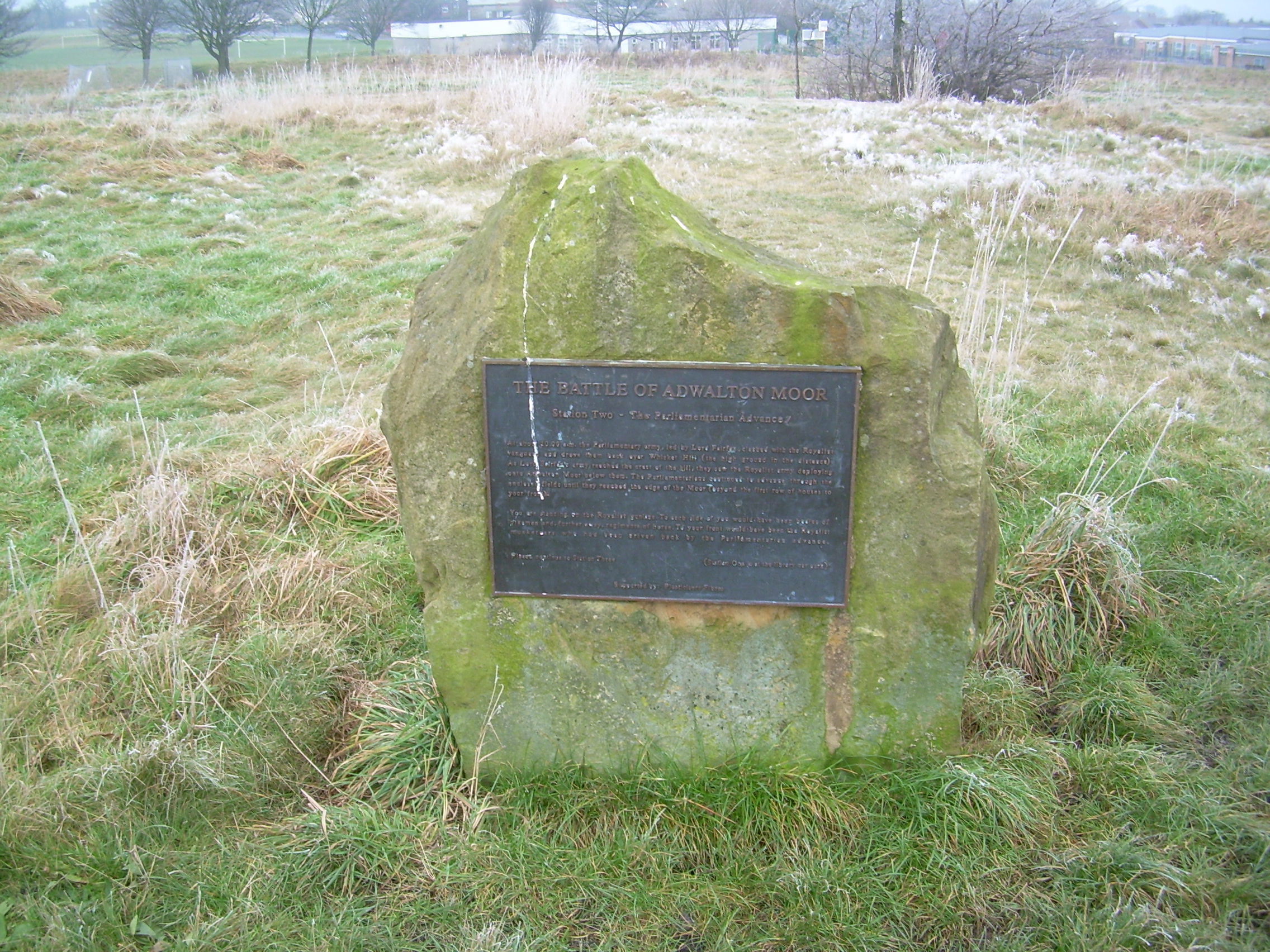 Adwalton battlefield marker Adwalton battlefield marker