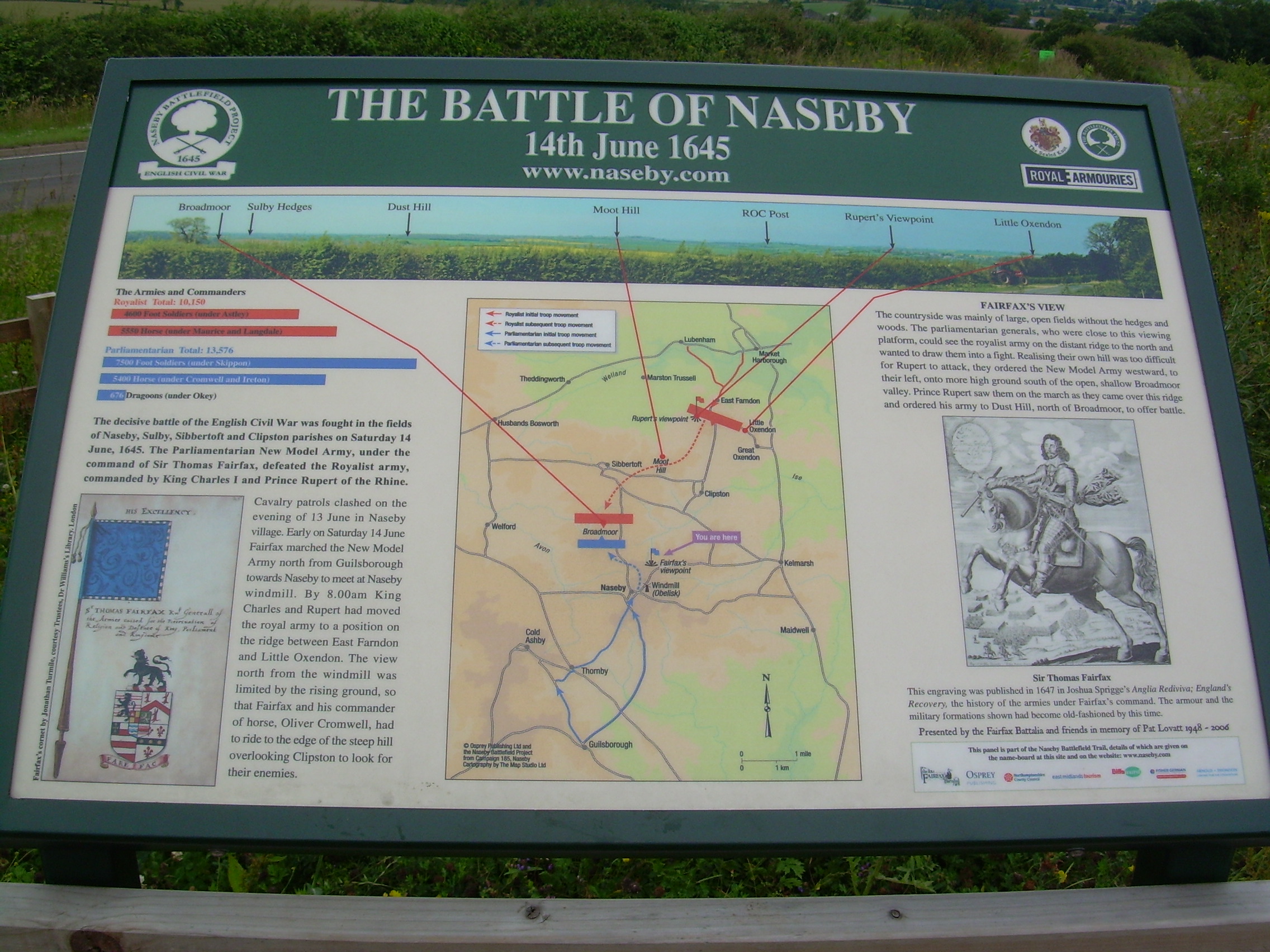One of the Naseby information boards One of the Naseby information boards