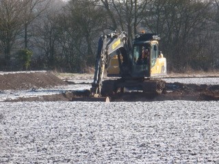 Digging on Bosworth battlefield to prepare for an autonomous vehicle test track Digging on Bosworth battlefield to prepare for an autonomous vehicle test track
