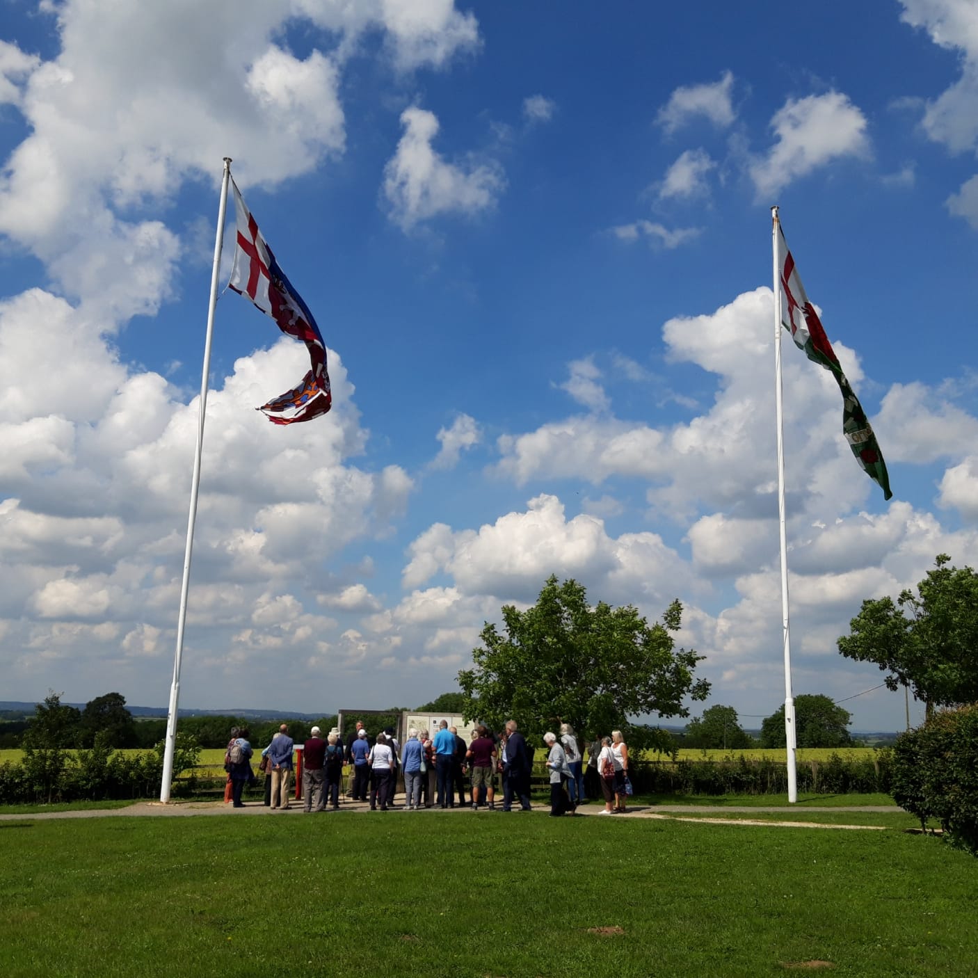 The standards of Richard III and Henry Tudor on Ambien Hill The standards of Richard III and Henry Tudor on Ambien Hill