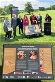 The opening ceremony at Northampton and an example of one of the information boards The opening ceremony at Northampton and an example of one of the information boards