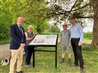 Lord Berkeley, Lesley Hewish, Adam Dolling and Roland Brown with the new information board.