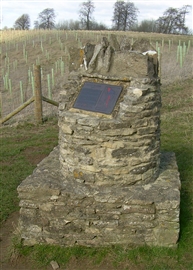 The battlefield monument at Stow