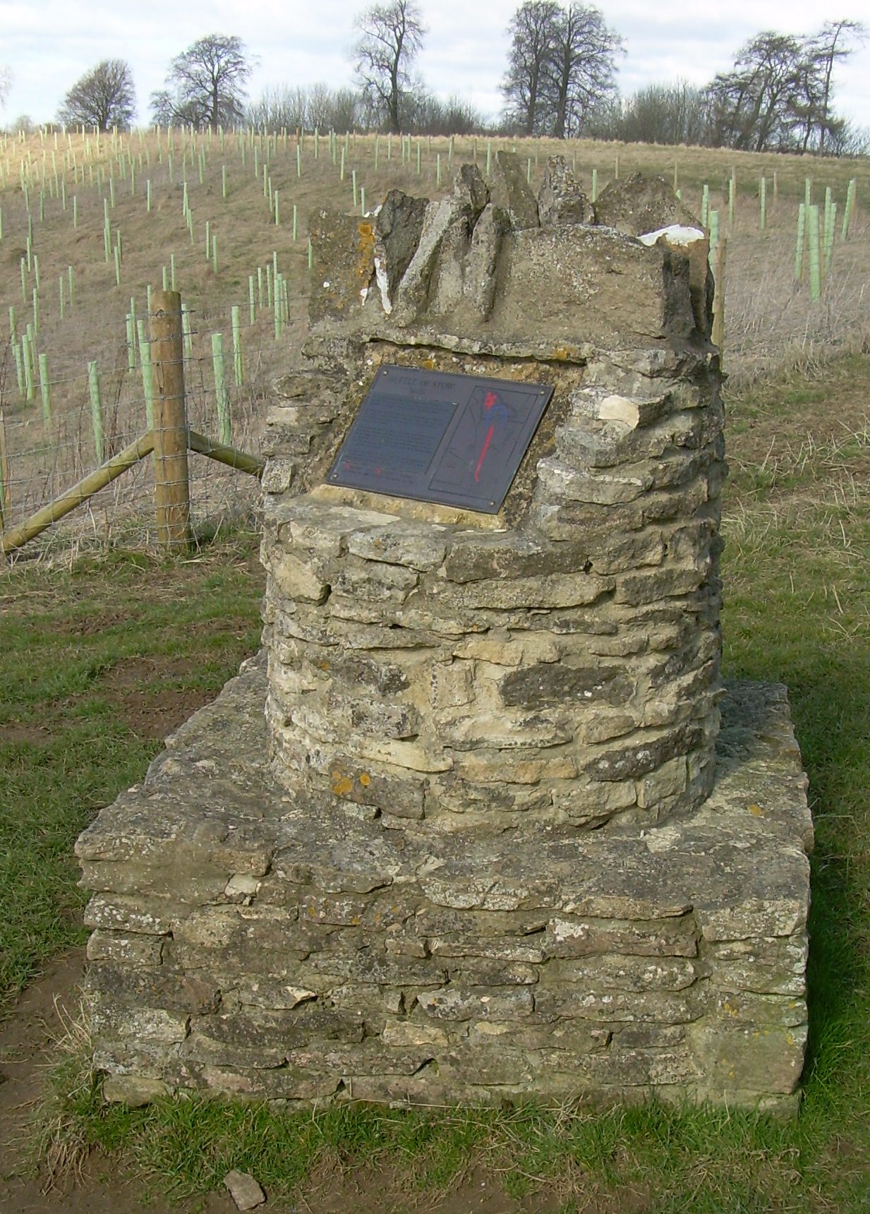 The battlefield monument at Stow The battlefield monument at Stow