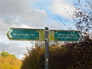 Battlefield trail signage Edgcote