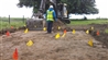 Metal detecting at Waterloo on ground that has been stripped back (Photo: Sam Wilson)