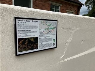 The new information board at Feniton Parish Hall